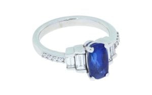Beautiful Art Deco Inspired Sapphire And Diamond Dress Ring - Portfolio