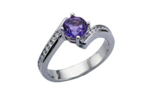 Amethyst and diamond engagement Bypass ring - Ring of the Week - Portfolio