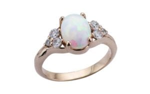 Vintage Australian opal rose gold bespoke ring - Portfolio