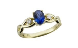 Sapphire and Diamond Engagement Ring - Portfolio