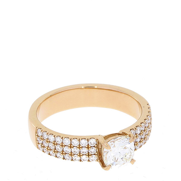 rose gold diamond dress rings Embellished Bandeau-Neck Strapless Gown in Rose Gold - 2 main image 0