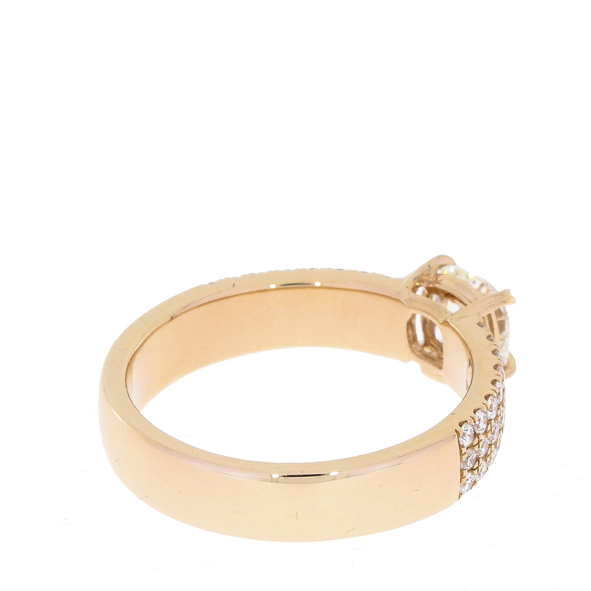 green emerald velvet dress 14k Rose Gold Round Lab Grown Diamond Ring DSR-23682 main image 0