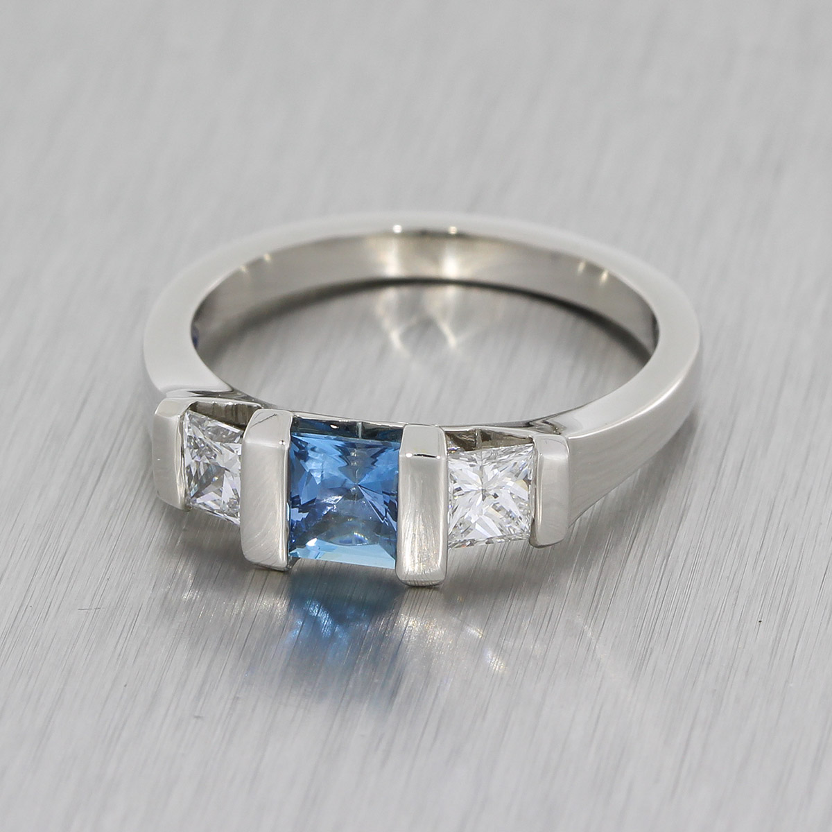 Buy Fine Sapphire Diamond Ring, Benchmark Quality Blue Sapphire, Modern  Engagement Ring, Anniversary Ring, UFU6VJ Online in India - Etsy