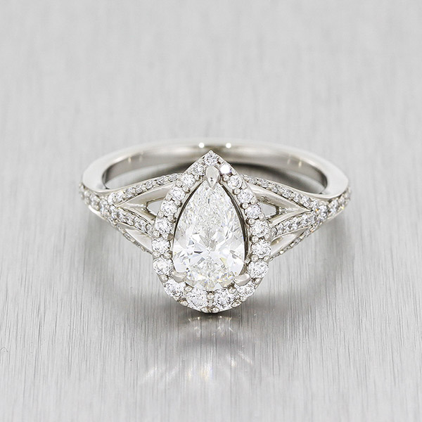 2.5 Carat Natural Cushion Cut Diamond Hidden Halo Engagement Ring 14K White  Gold | eBay