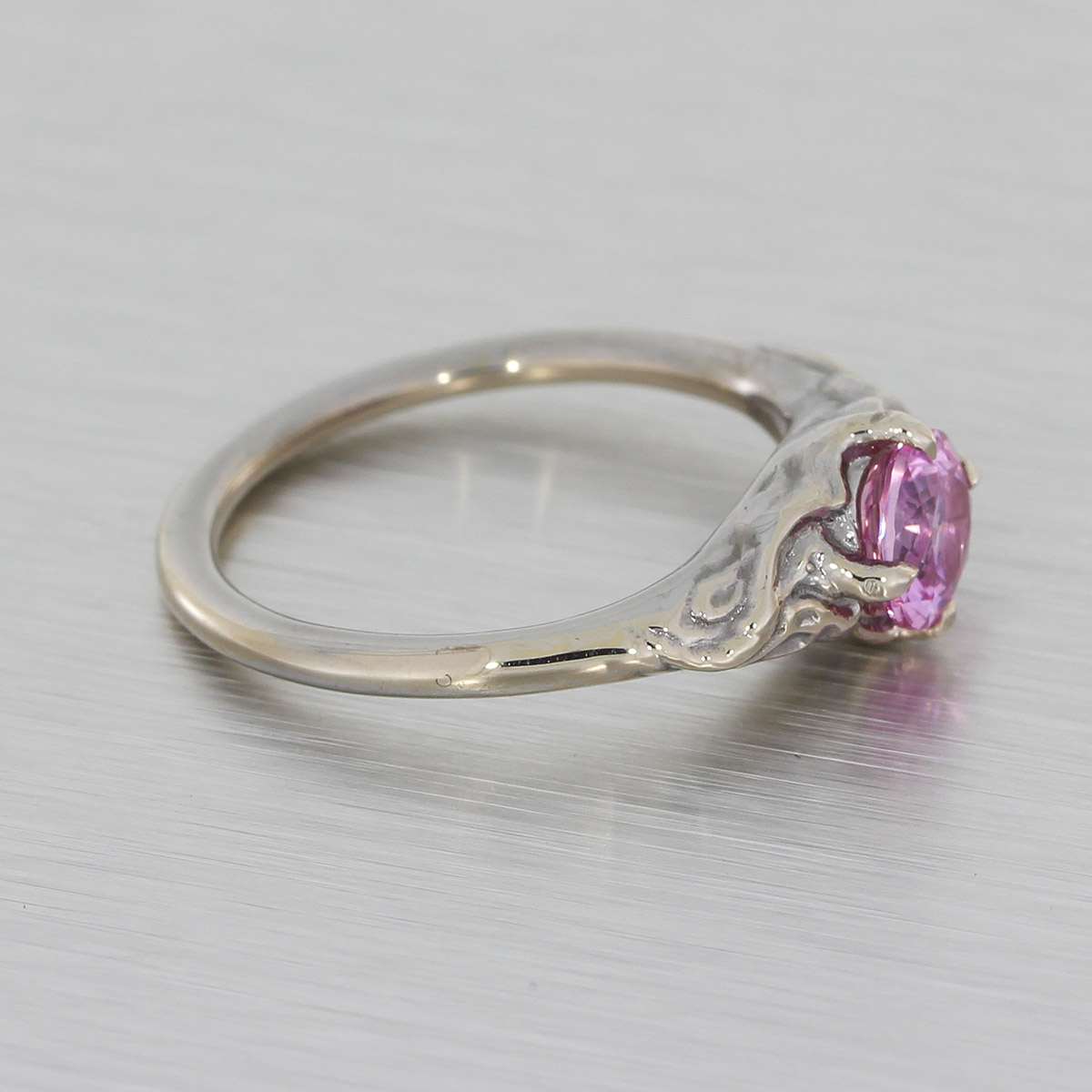 Pale pink hot sale stone ring